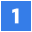 1 one square blue