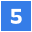 5 five square blue